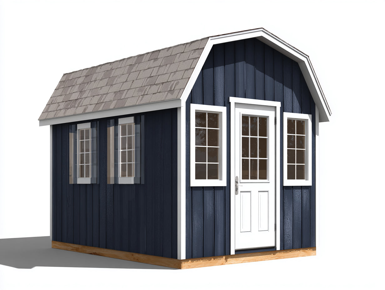 Gartenhäuser Holz 250x200x240 cm - Dunkelblau-Weiß - klassisches Gartendesign