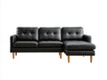 Ecksofa Kunstleder 240x155x82 cm Schwarz Wohnzimmermöbel - Skandinavisches Design