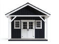 Gartenhäuser Holz 340x260x250 cm - Schwarz-Weiß - Landhausstil mit Doppeltür