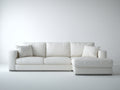 Ecksofa Kunstleder 260x160x85 cm Weiß für Wohnzimmer - Modernes Design mit Recamiere