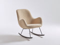 Schaukelstühle Boucléstoff 82x76x94 cm Cremeweiß Modernes Wohndesign