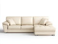 Ecksofa Kunstleder 250x170x85 cm Creme - modernes Sofa mit Liegefläche für Wohnzimmer