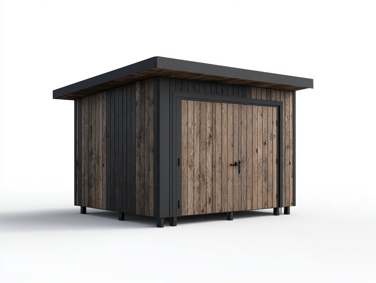Gartenhäuser Holzwerkstoff 280x240x230 cm Braun für Garten - Modernes Gerätehaus