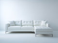 Ecksofa Kunstleder 245x165x82 cm Weiß - modernes Sofa mit Liegefläche für Wohnzimmer