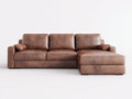 Ecksofa Kunstleder 265x165x88 cm Braun für Wohnzimmer - Moderne Recamiere