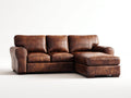 Ecksofa Kunstleder 245x165x86 cm - Braun - modernes Wohnzimmerdesign