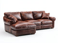 Ecksofa Kunstleder 255x170x88 cm - Braun - klassisches Wohnzimmerdesign