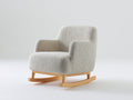 Schaukelstuhl Teddy-Stoff 76x90x86 cm - Creme - modernes Wohnzimmerdesign