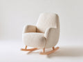 Schaukelstühle Teddy Stoff 75x83x90 cm Beige-Natur - moderner Relaxstuhl für Wohnzimmer